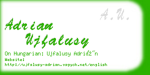 adrian ujfalusy business card